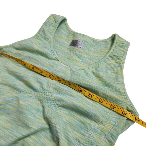 Athleta Womens Breathe Space Dye Tank Top Size Medium Green Active Scrunch Gym - Picture 5 of 7